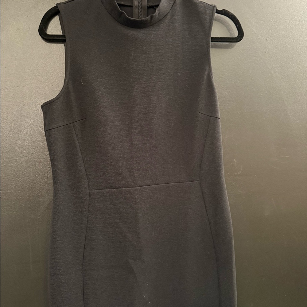 Topshop Black Sleeveless Long Fitted Dress